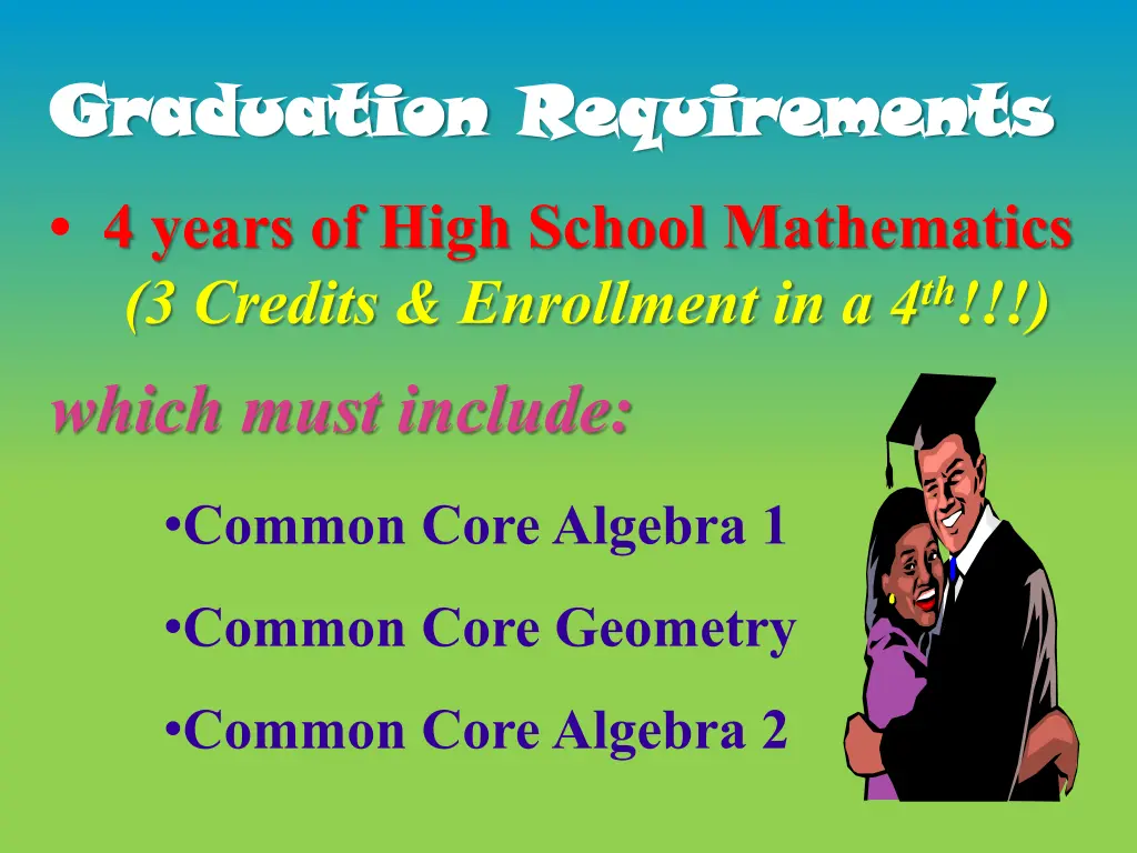 graduation graduation requirements requirements
