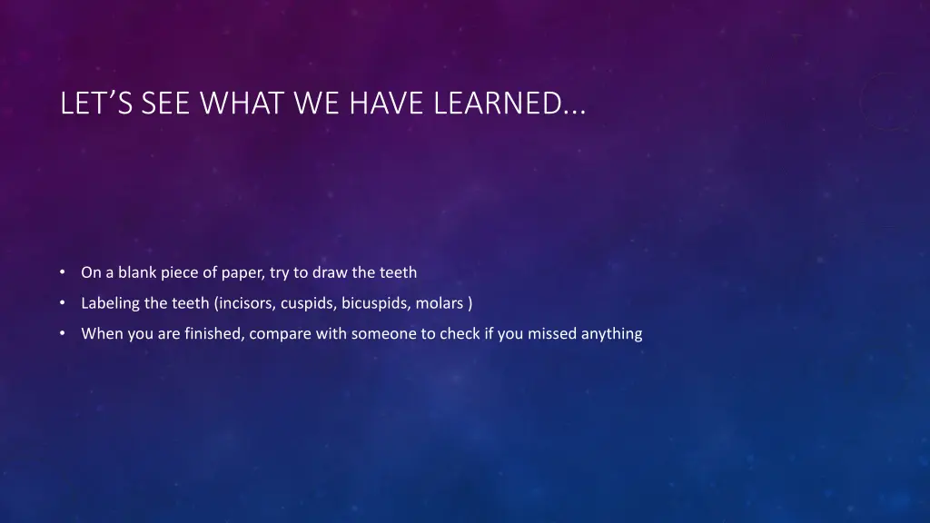 let s see what we have learned