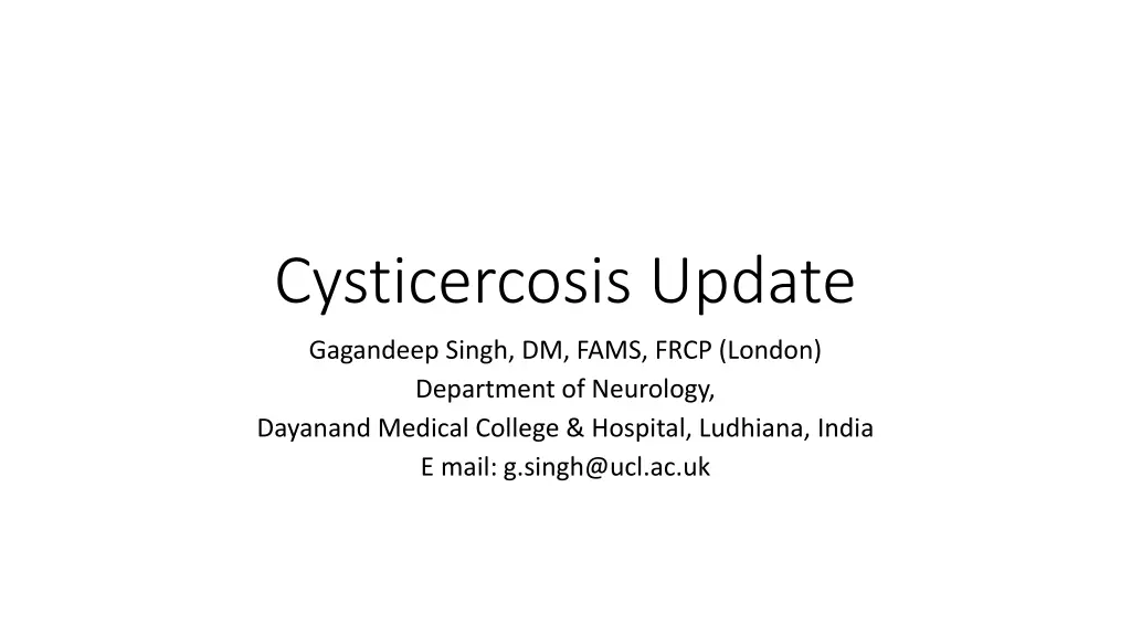 cysticercosis update
