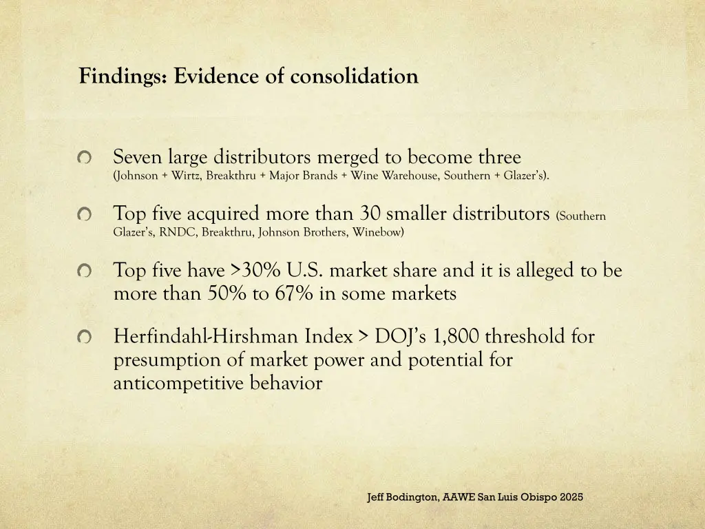 findings evidence of consolidation