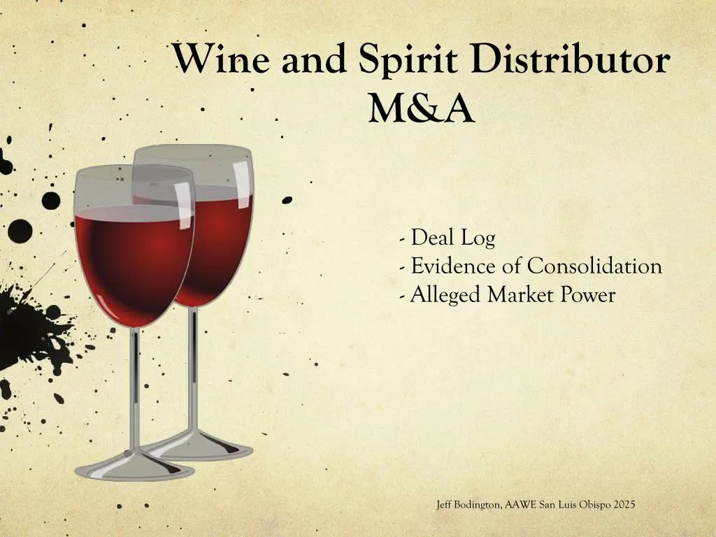 wine and spirit distributor m a