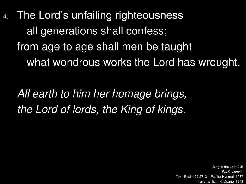 4 the lord s unfailing righteousness