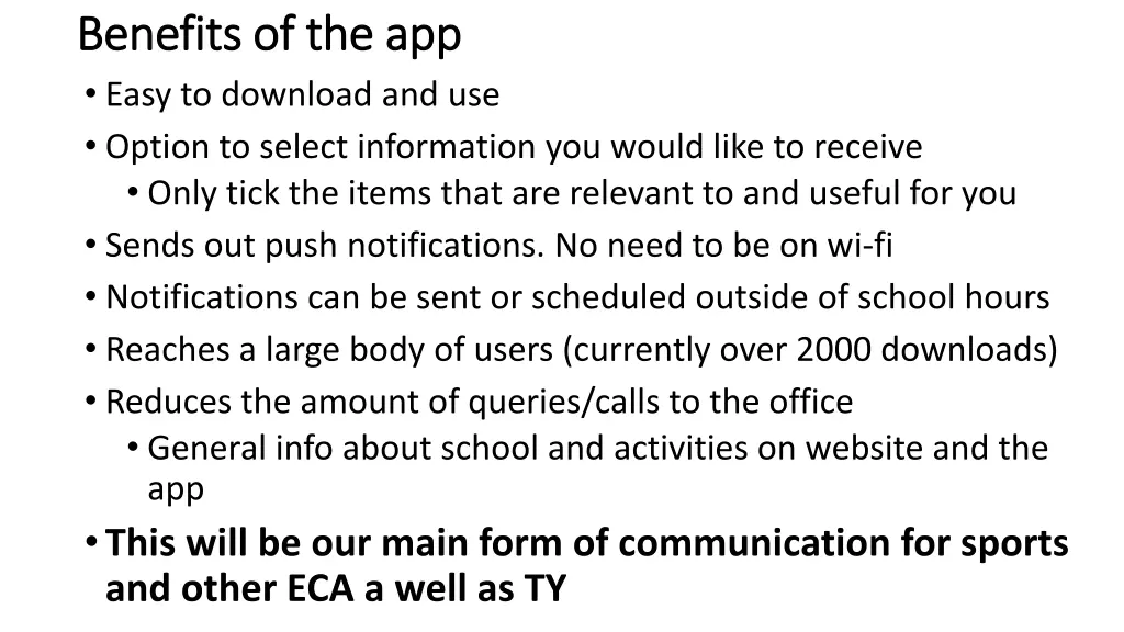 benefits of the app benefits of the app easy