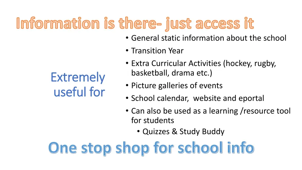 information is there just access it