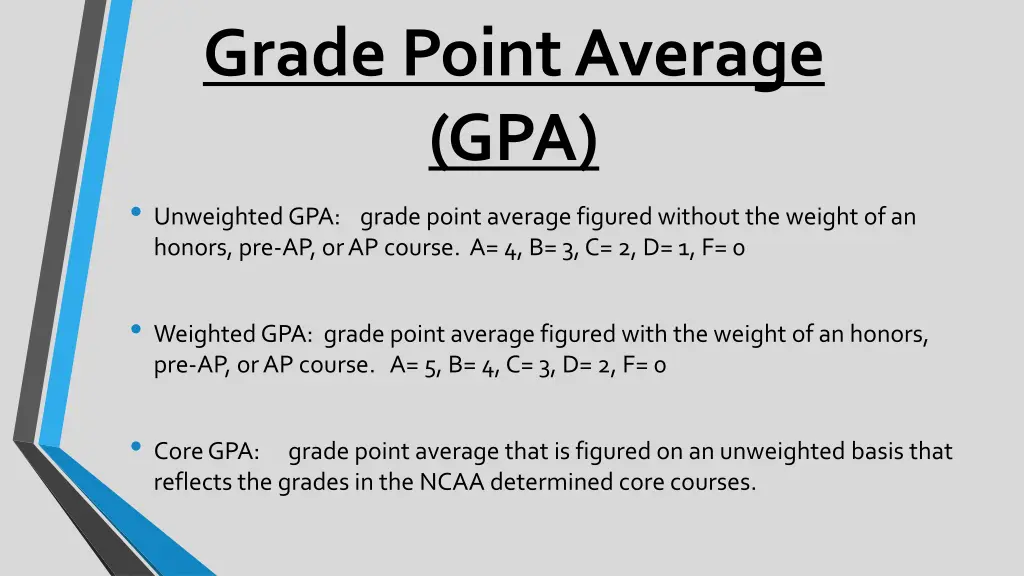 grade point average gpa unweighted gpa grade