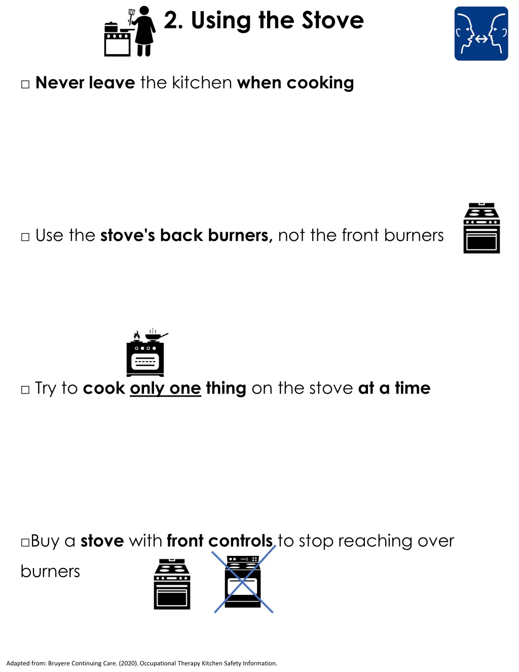 2 using the stove