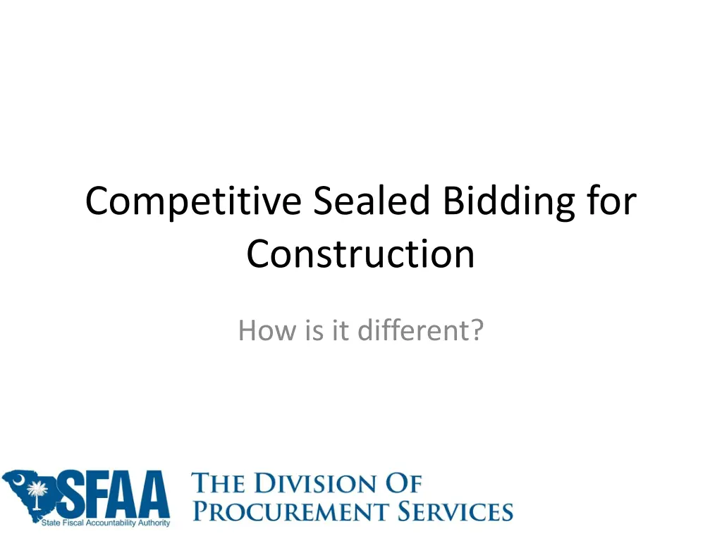 competitive sealed bidding for construction
