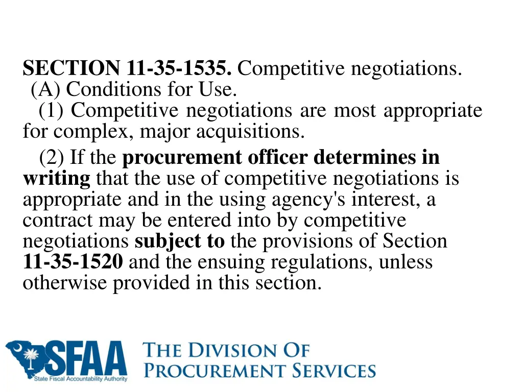 section 11 35 1535 competitive negotiations