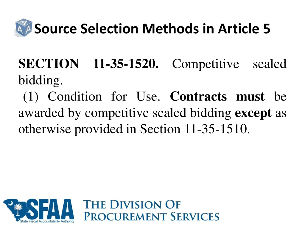 source selection methods in article 5