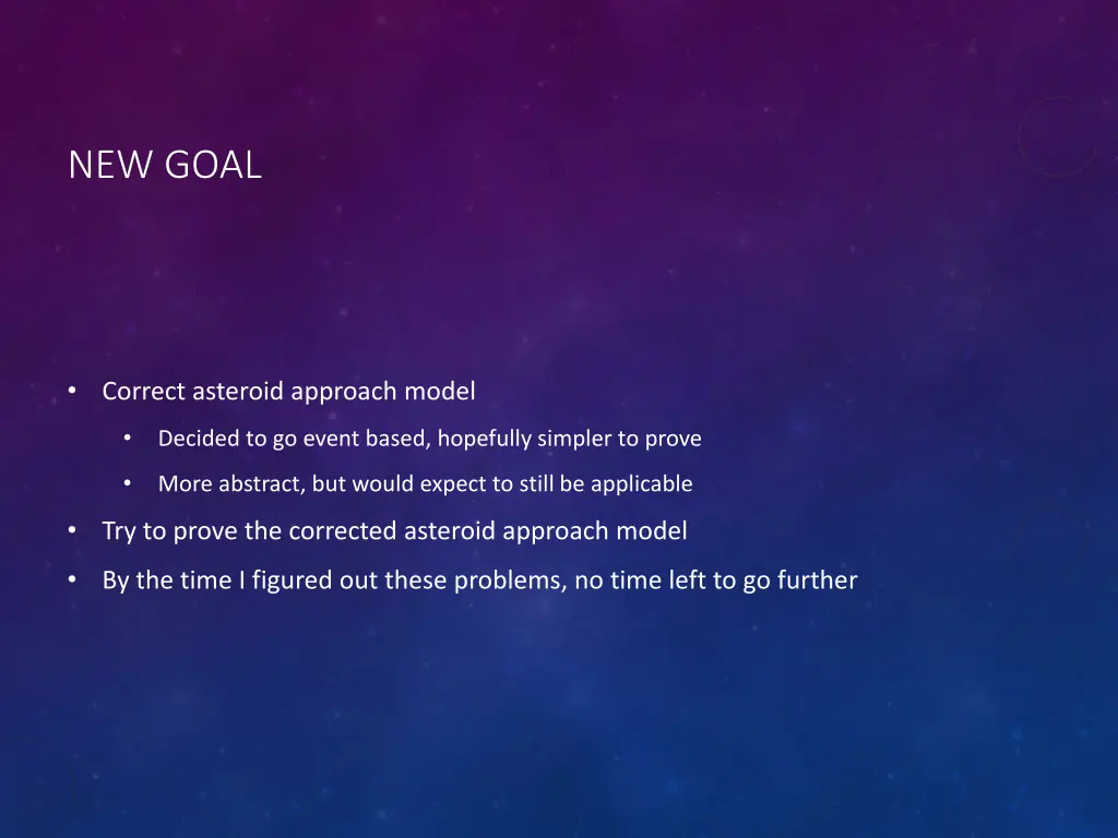 new goal
