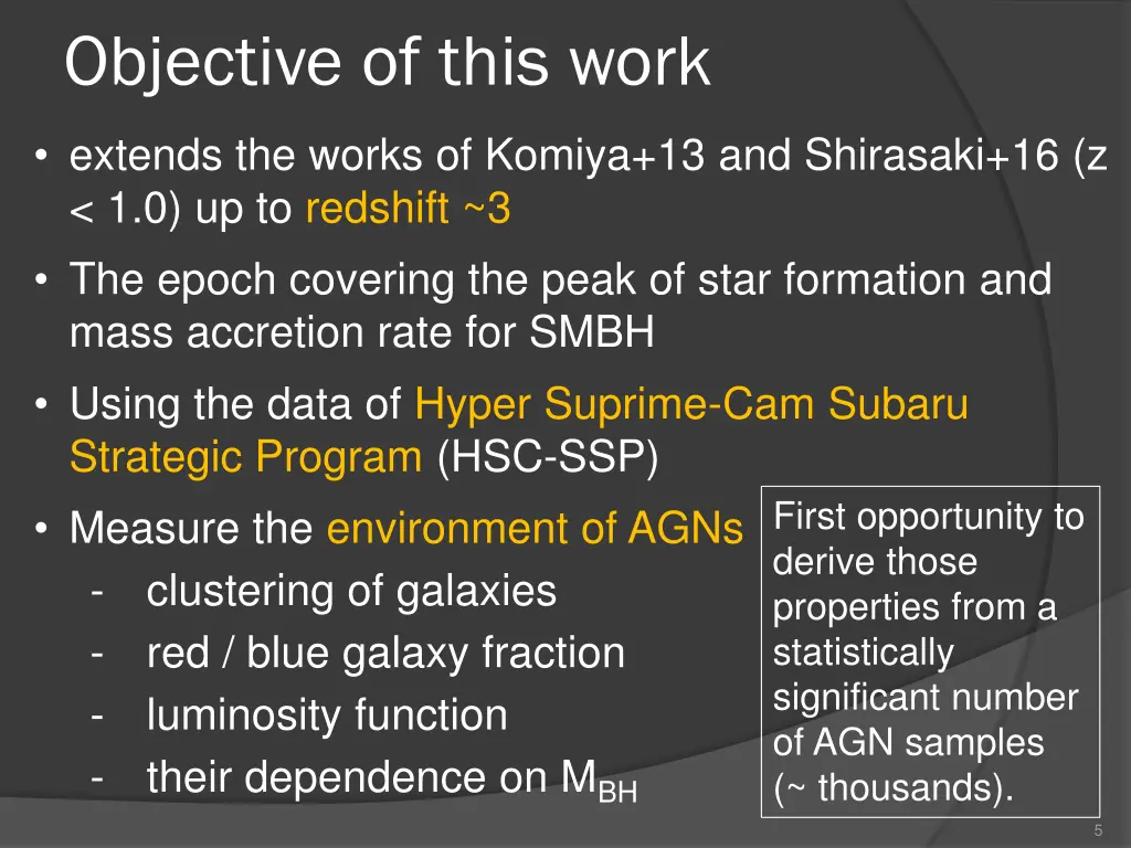 objective of this work