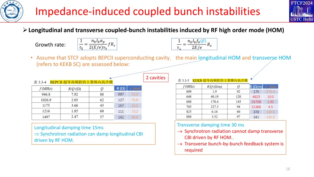 impedance induced coupled bunch instabilities