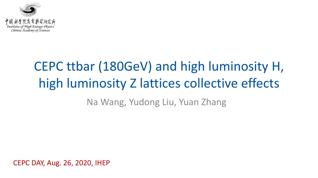 cepc ttbar 180gev and high luminosity h high