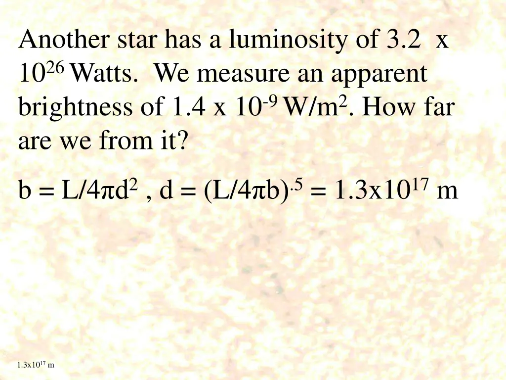 another star has a luminosity