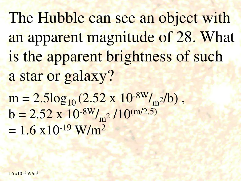 the hubble can see an object with an apparent