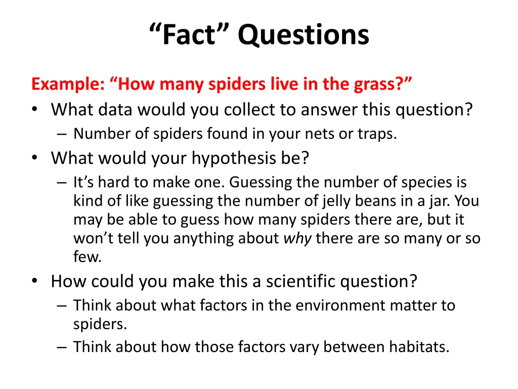 fact questions