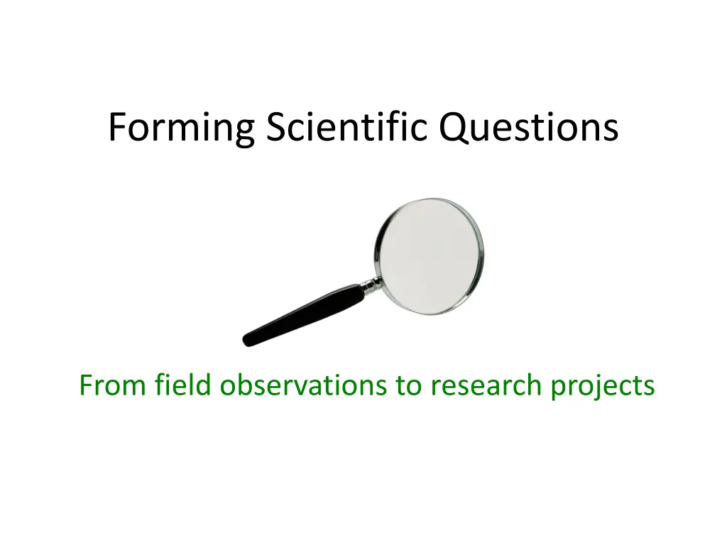 forming scientific questions