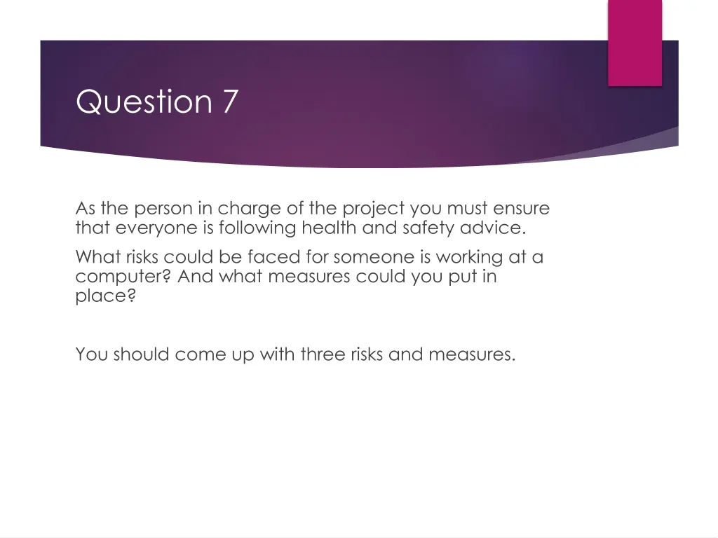 question 7