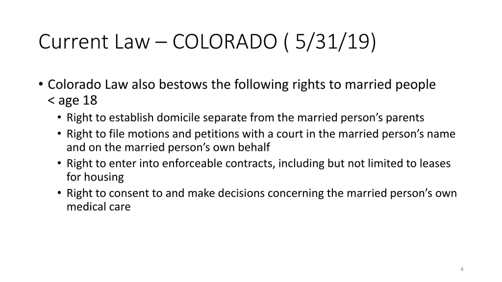 current law colorado 5 31 19 1
