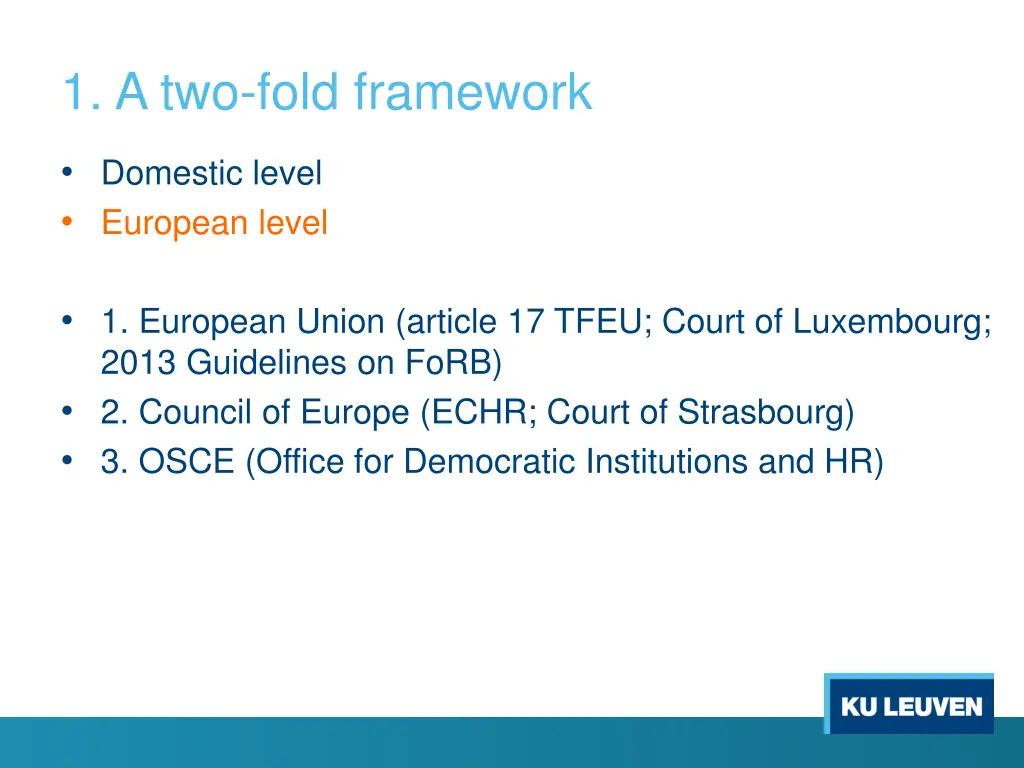 1 a two fold framework 1