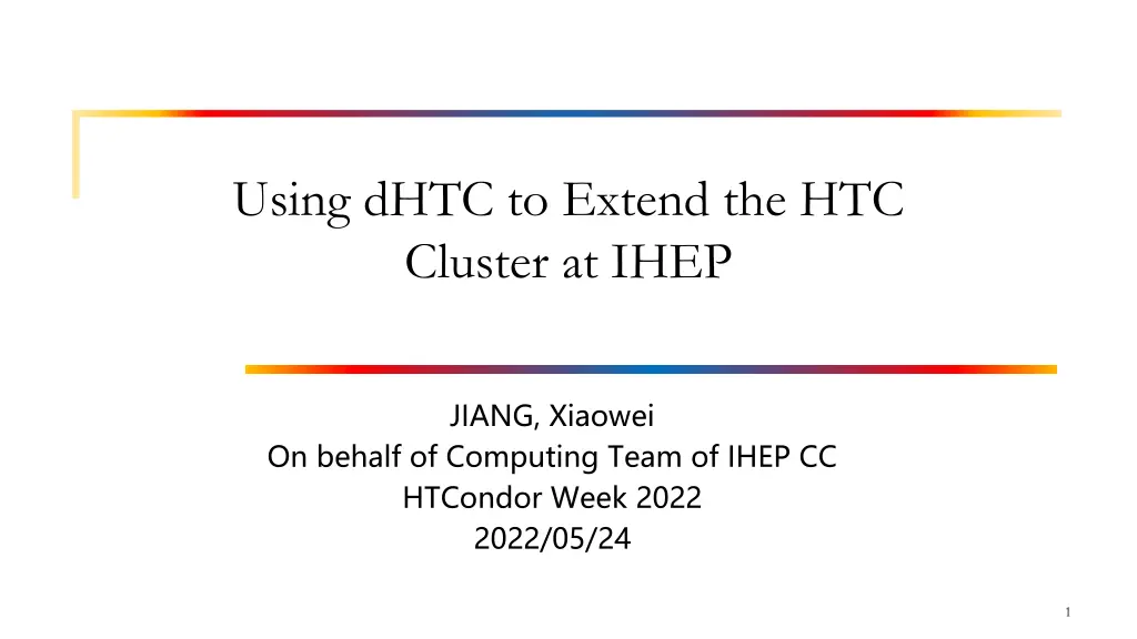 using dhtc to extend the htc cluster at ihep