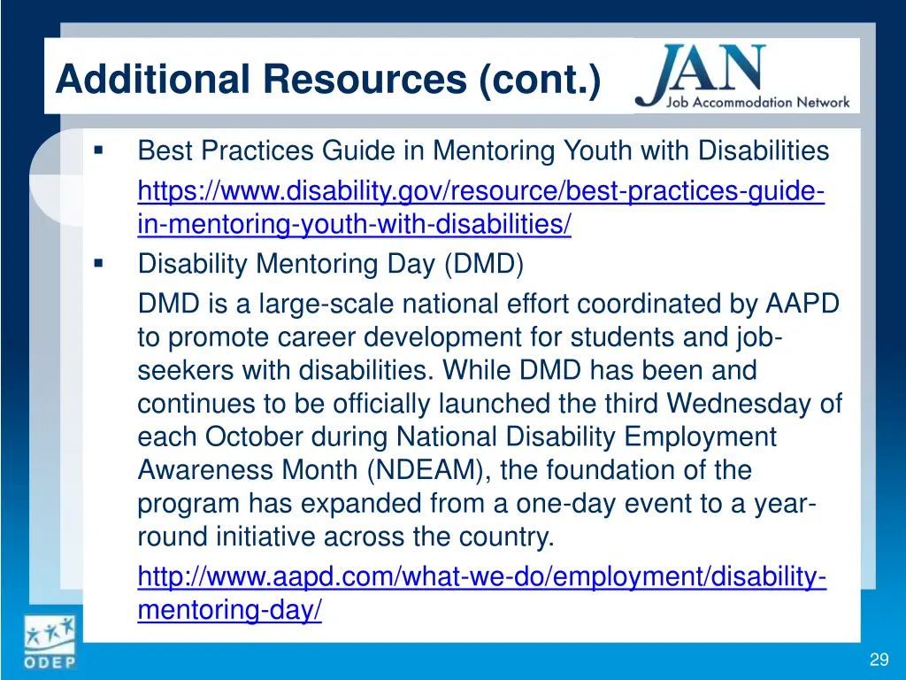additional resources cont