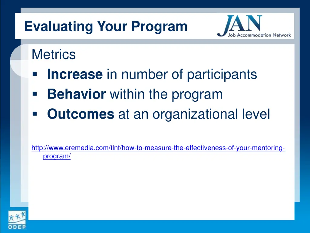 evaluating your program