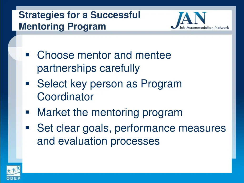 strategies for a successful mentoring program 1