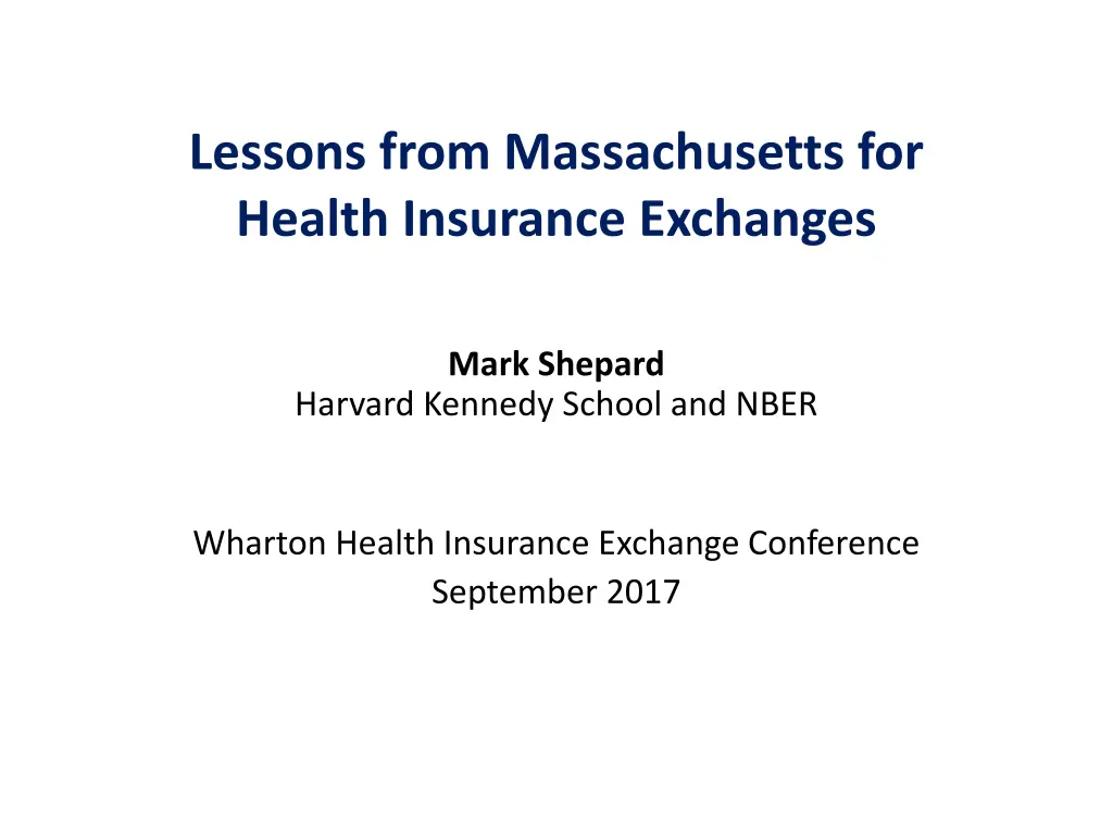 lessons from massachusetts for health insurance