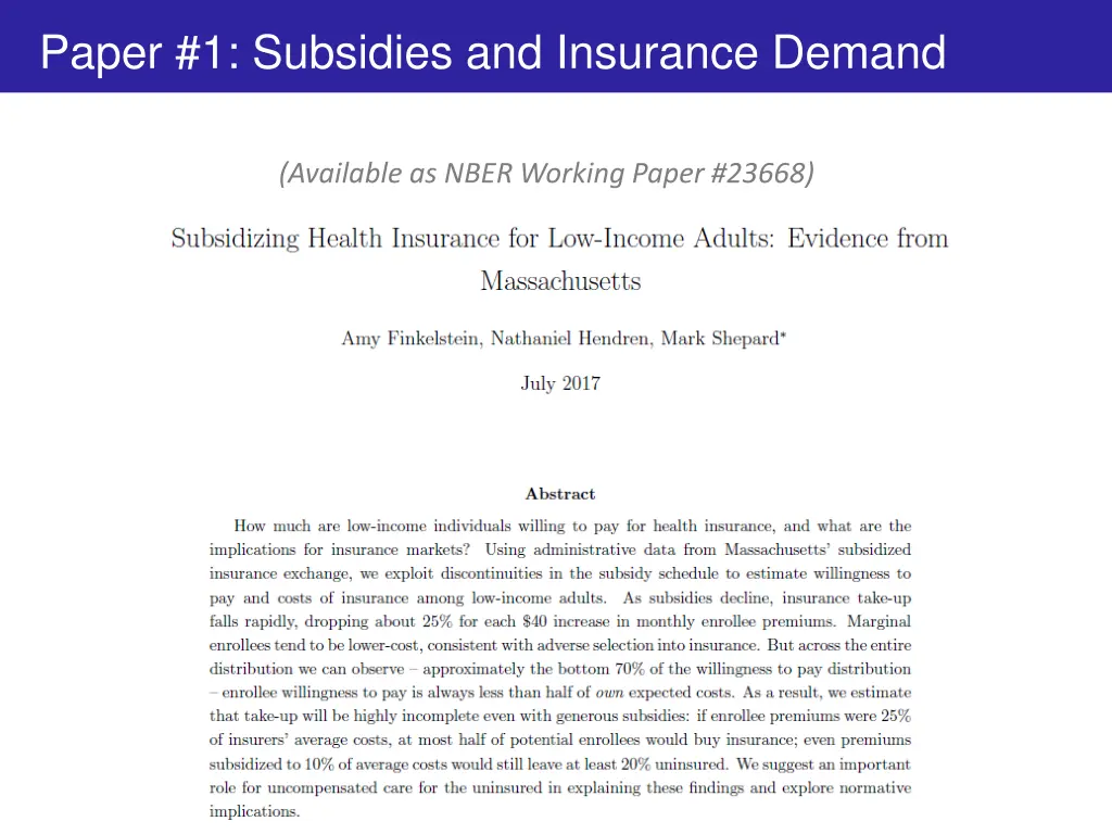 paper 1 subsidies and insurance demand
