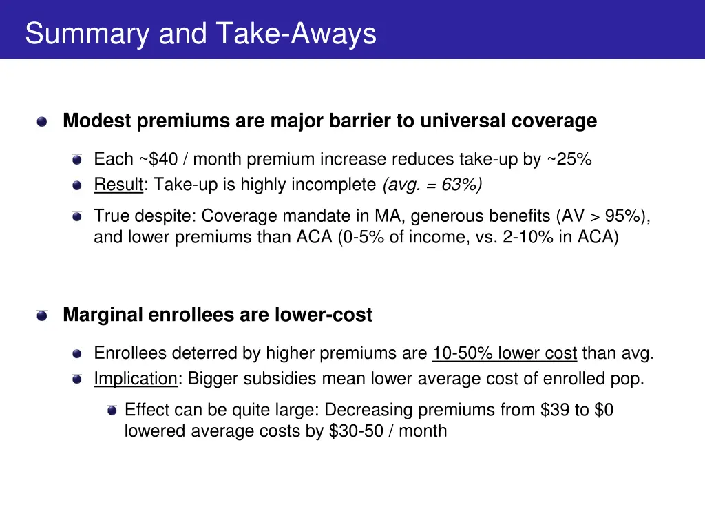 summary and take aways