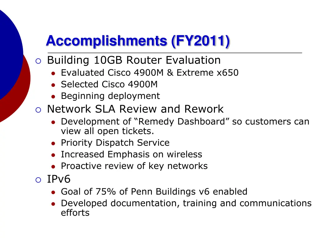 accomplishments fy2011 2