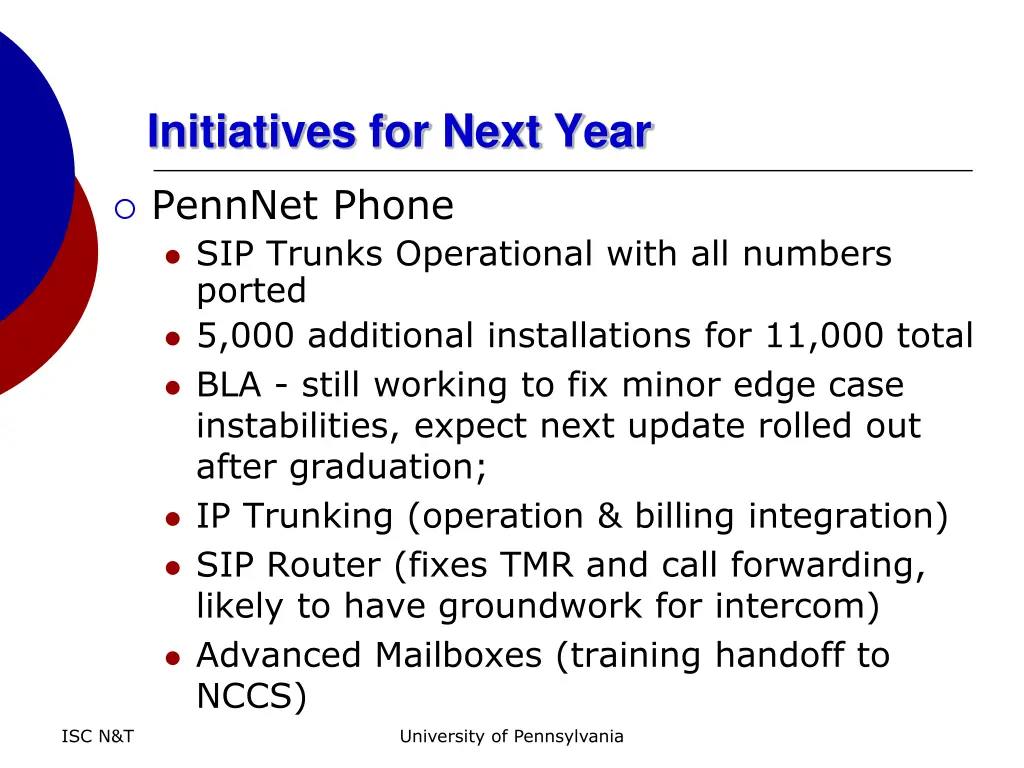 initiatives for next year 1