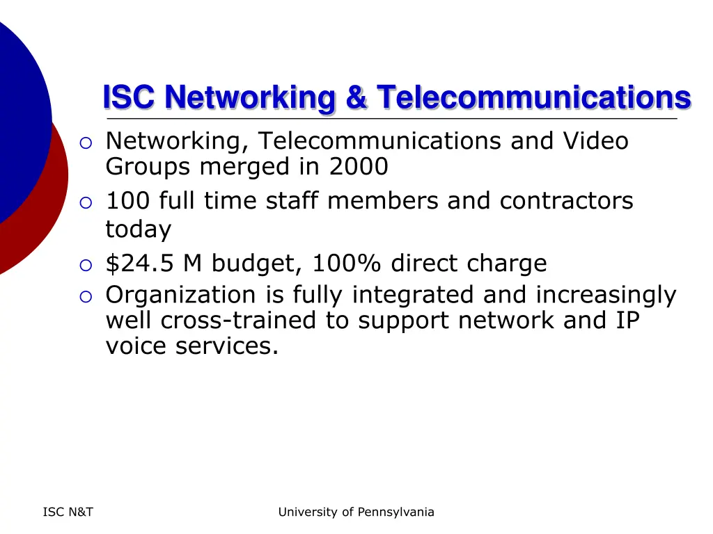 isc networking telecommunications