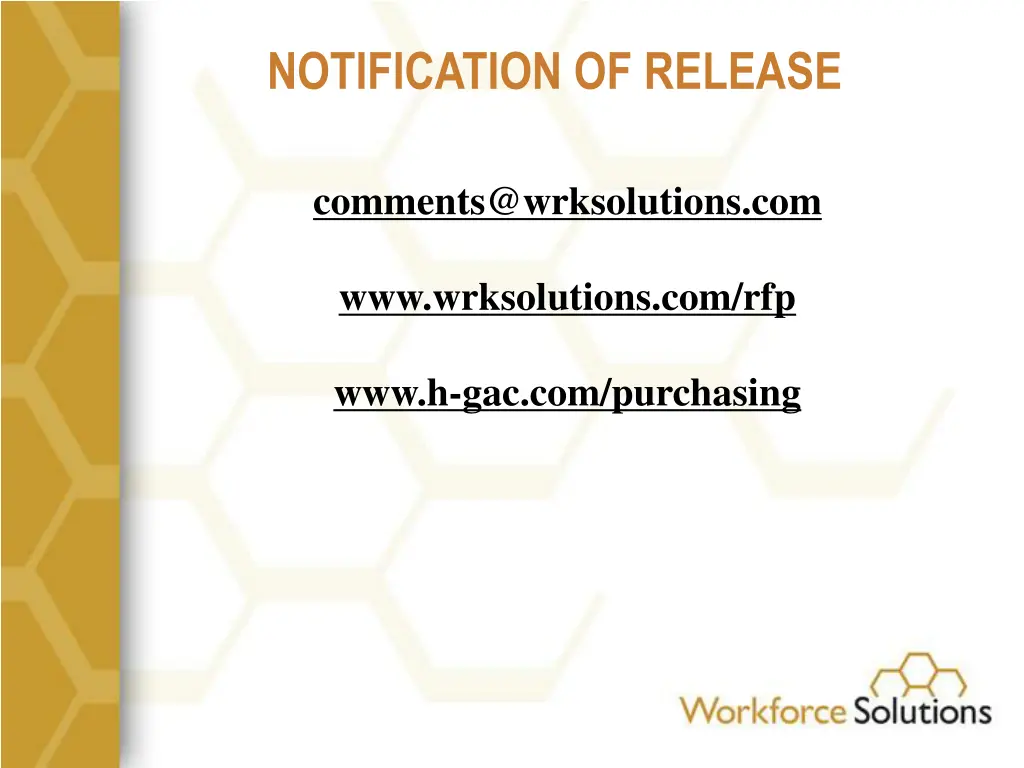 notification of release