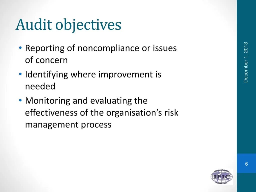 audit objectives