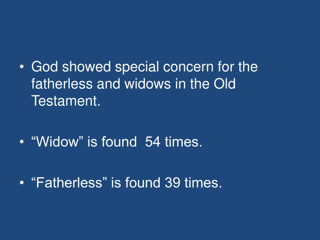 god showed special concern for the fatherless