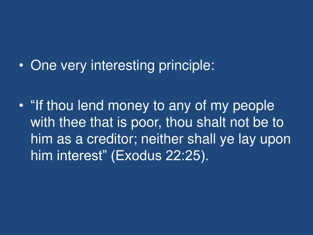 one very interesting principle