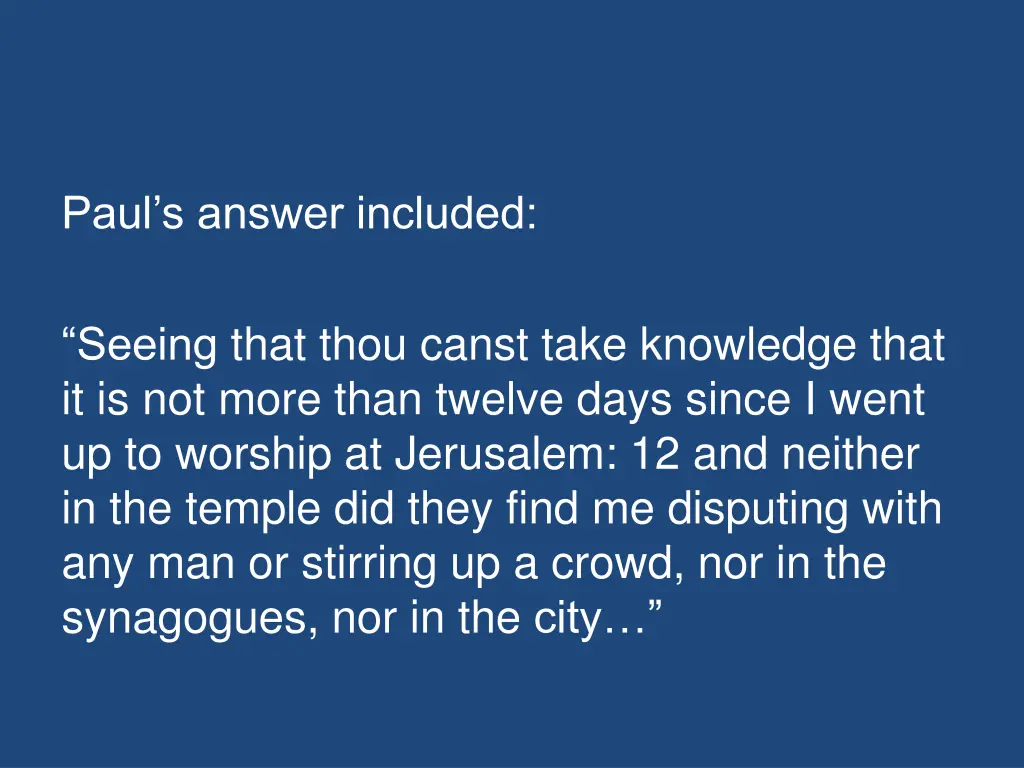 paul s answer included