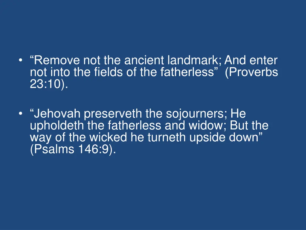 remove not the ancient landmark and enter
