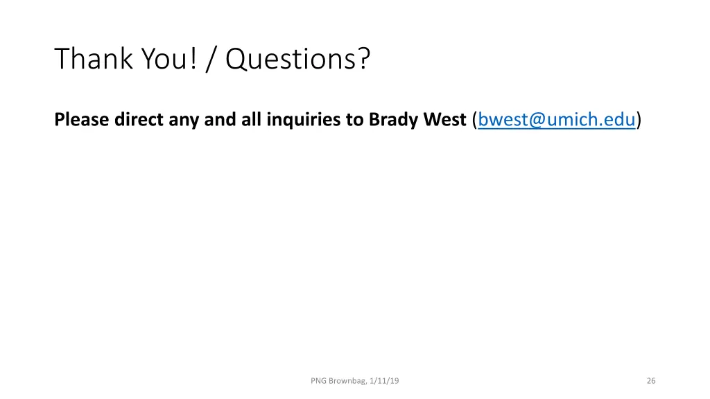 thank you questions
