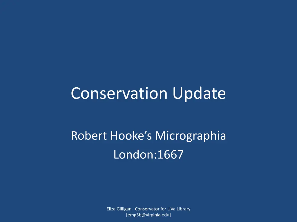 conservation update