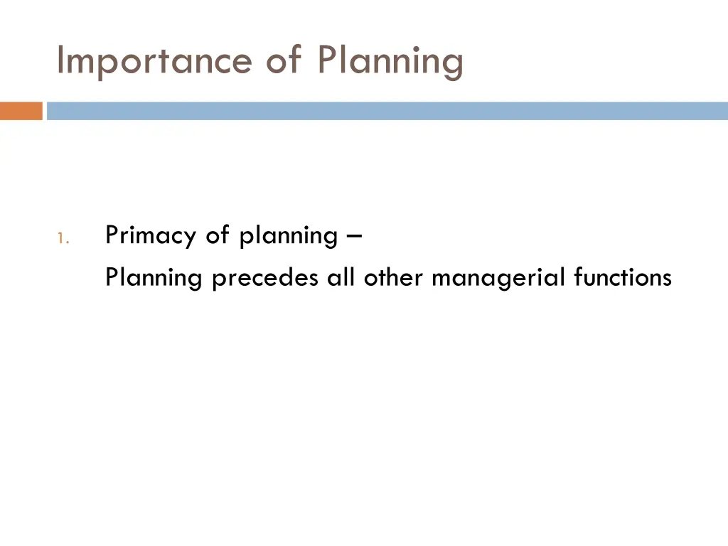 importance of planning