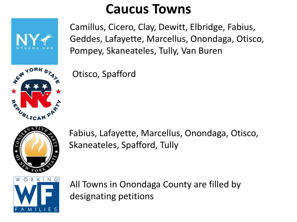 caucus towns