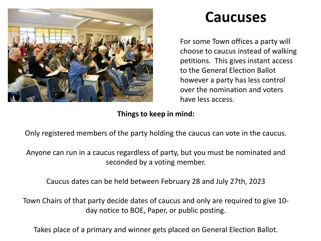caucuses