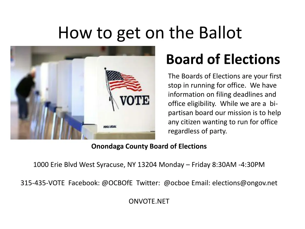 how to get on the ballot