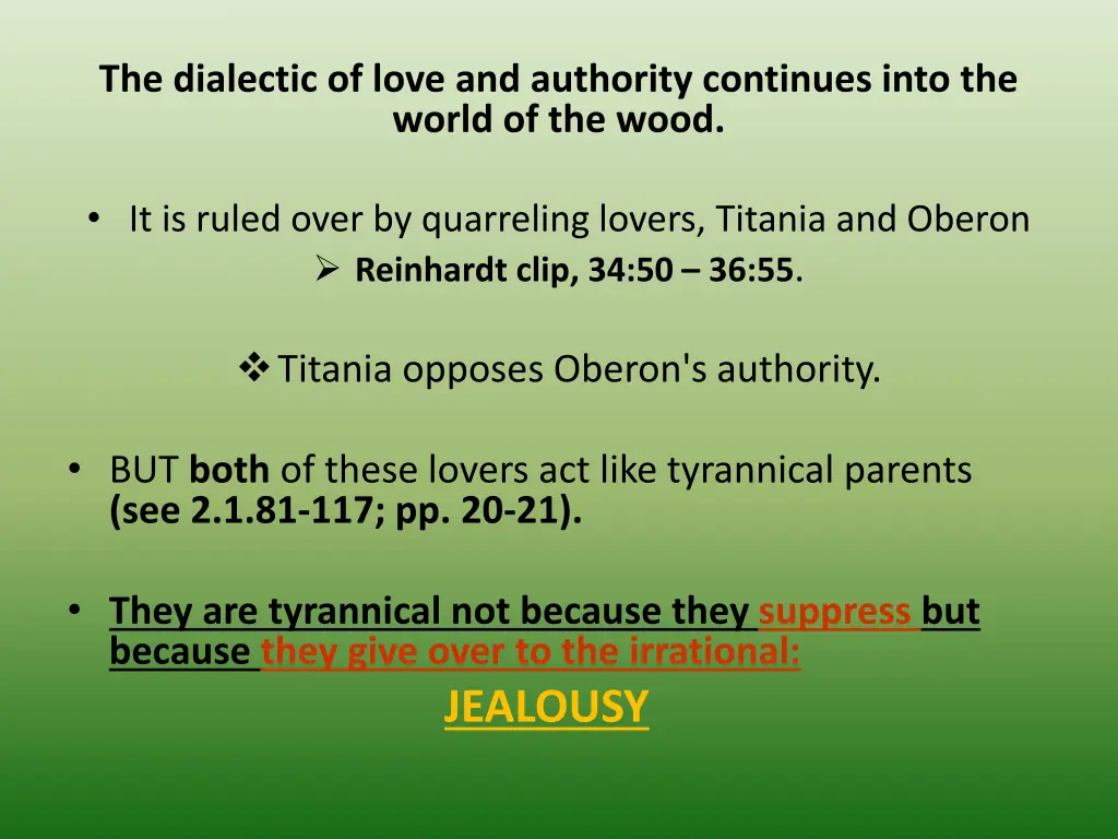 the dialectic of love and authority continues