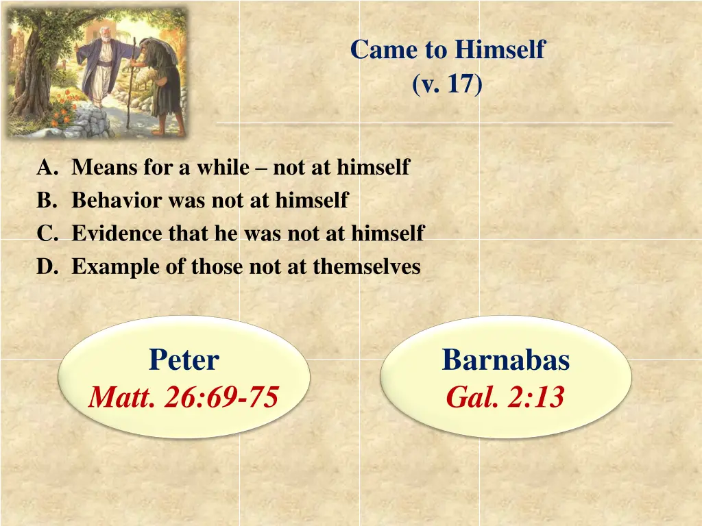 came to himself v 17 3