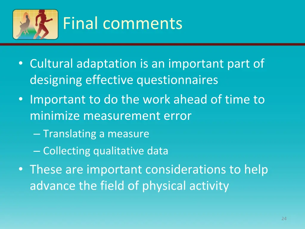 final comments