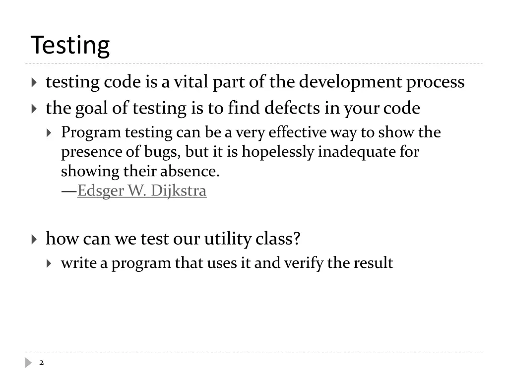testing